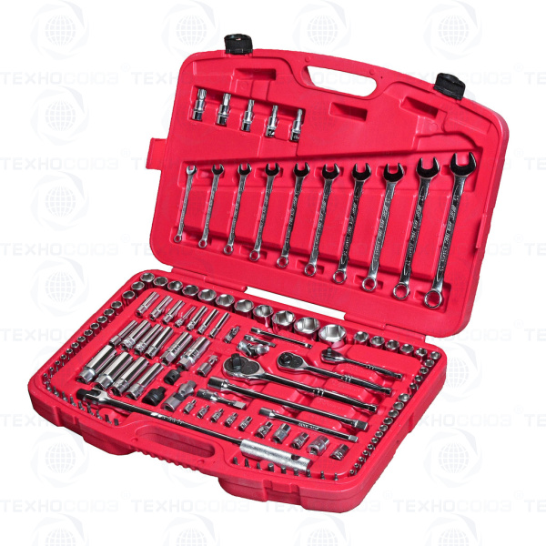 JTC-H123C Набор инструментов 1/4" & 3/8" & 1/2" 6-гранный (в кейсе) 123 предмета JTC /1